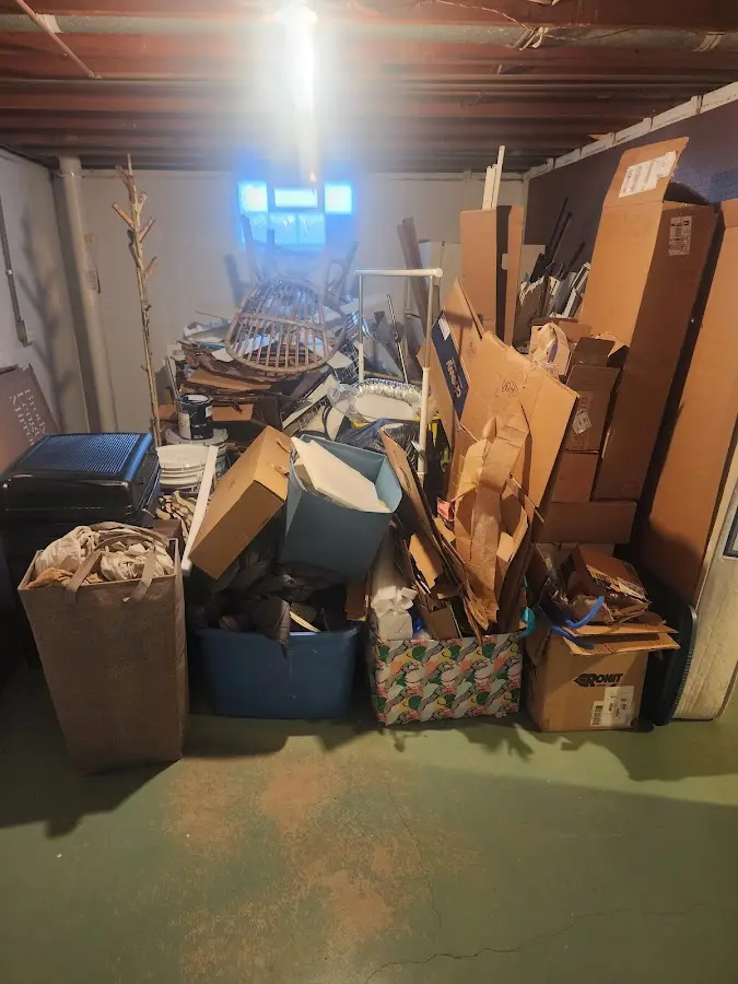 Roll-off dumpster container at job site for Yard Waste Dumpster Rental in Dayton